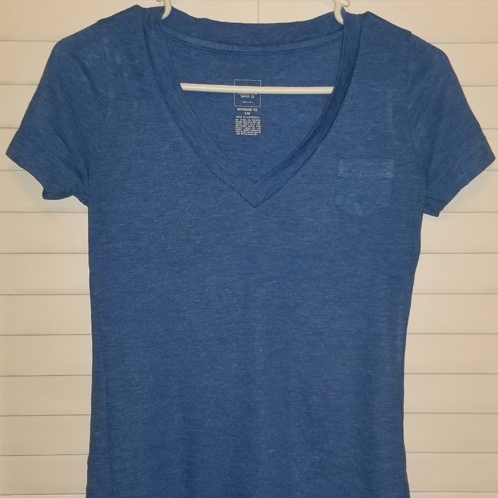 Mossimo light blue boyfriend tee shirt sz XS